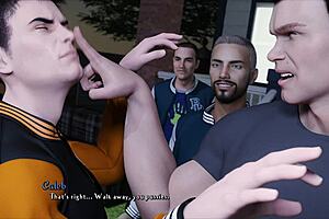 Chick route 58 throws dildos at jocks in Being a Dik