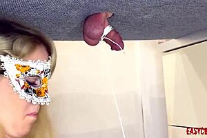 Stepsister intensely kicks balls and binds dick