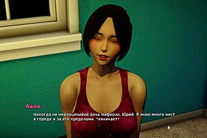 Student slut in underwear gets bullied by milf in romantic cartoon gameplay