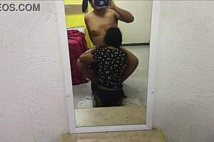 She gives oral to her boyfriend in a casual way.