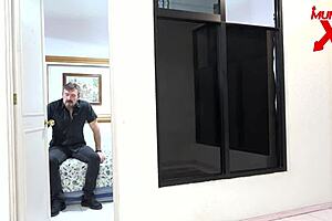 sexy neighbor blonde hard fucks in mouth and ass - creampie.