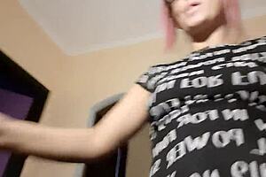 Mistress gives fuck instructions to shaved russian