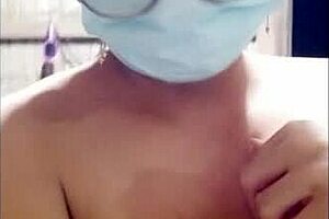 My stepmother seduces me with a video of her big natural tits and sexy pussy