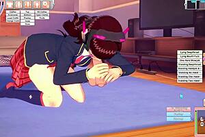 D.Va Parody Babe Riding Cowgirl in Room