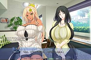 In Akumeru family harem, dual step-sisters titfuck me together