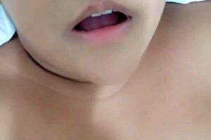 Homemade solo with vibrator, warning before cumming in personalized video