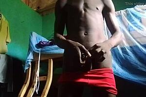 Feeling the monster cock deep in my ebony ass doggy style