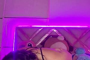 Asian cutie gets oiled up and takes it hard