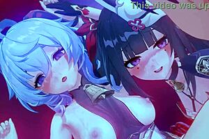 Ganyu And Huohuo In Motion With Damage Voice.