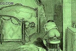 vintage erotic drawings come to life in retro style