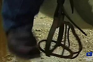 Elodie Chérie, that belle brune, got banged hard in the remise, oops I mean storage!