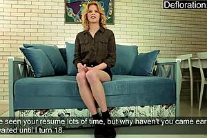 chiksa, the hot russian teen, goes through a casting interview with some softcore touches