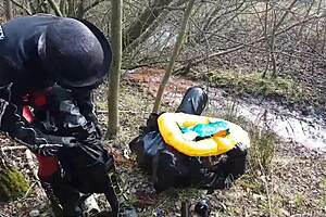 i-i got into this rich german femdom mud scene with rubber and latex outdoors!