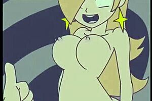 Ashley Graham's futanari adventure in hentai game with giant cock tit fucking.