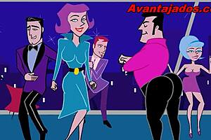 gay sex cartoon at the party