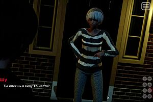 Student slut in underwear gets bullied by milf in romantic cartoon gameplay