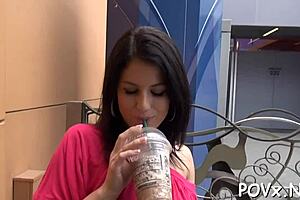 European Petite Teen 18+ in Ball Licking Scene