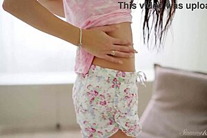 Busty Blonde Vicky Vette Undresses At Party Striptease