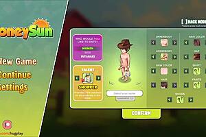 I’m so thrilled with Honeysun gameplay part 1, starting strong with a sexy redhead flight attendant!