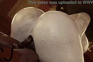 Alcina Dimitrescu Feels Intense Pleasure As Black Man Fucks Her On The Ranch