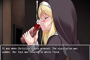 passion of sister christina in anime hentai game
