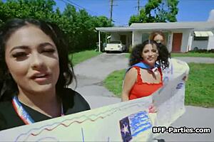 Hell Yeah! Cuban Cock Rocks Foursome Sex Tape with Latina Boobs!