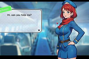 I’m so thrilled with Honeysun gameplay part 1, starting strong with a sexy redhead flight attendant!
