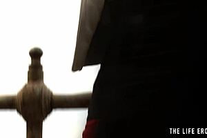 Hot BRUNETTE MASTURBATES while her GIRLFRIEND WATCHES her ORGASM