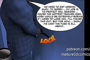 sexy big ass teacher rides principal's big black cock in 3d comic