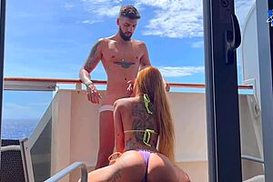 Romulo Pontes Fucks Redhead Emo Girl In Doggystyle And Cowgirl On Cruise Balcony