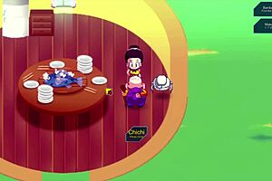 in kame paradise 2, chi chi cheats with roshi's big cock handjob