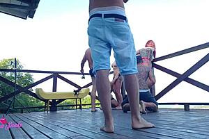 college students got their wild dorm deck orgy video leaked, full on red!