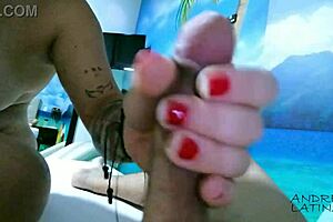 Chubby Couple Enjoys Close-Up Handjob Massage in HD POV