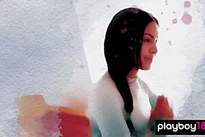 Naked Asian Yoga Babe Chloe Rose Exposes Small Boobs And Shaved Pussy