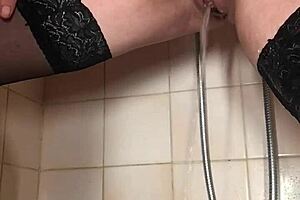 Pee compilation with pantyhose, big tits, and messy scenes