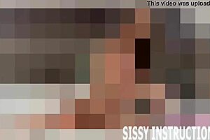 Sissy boys learn to suck cock in this bisexual femdom scene