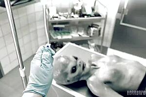 horrorporn dives into roswell ufo cosplay with bizarre alien bondage action. rough fetish unfolds!