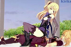 Amber And Fischl Amy And Aether Intense Sex - Genshin Impact Hentai