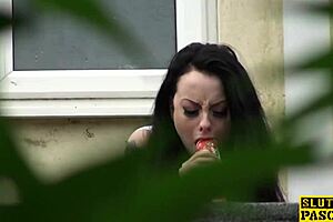 you spanked this slut hard, now she's riding with natural tits?