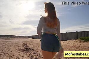 Sahara skye gives charles dera a wet blowjob in the car near the beach