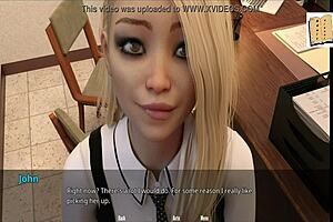 wvm 46 office fun with sexy blonde cheerleader