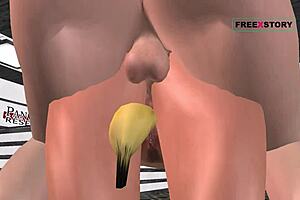Animated 3D Threesome Porn Video - Two Men Fucking Cute Girl In All Three Holes Including Double Penetration