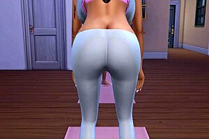 Amigas Se Divertindo No Yoga - 'Lick My Shaved Pussy Now' in Sims 4 3D.