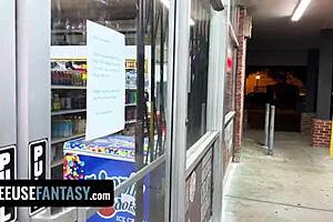 hey, imagine groping those hot ladies right in the grocery store aisle, turning it into a wild threesome with cum flying everywhere