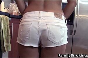 Step Sister Sees Big Cock First Time.