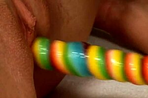 Sexy cuties strapon playing in hot lesbian scene