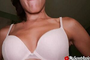 Caught him smelling my dirty panties, so I fucked him hard.