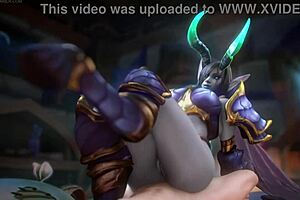 3D Porn: Tyrande Jaina Alexstrasza and Elves in Emotional Anime Hentai Music Scene