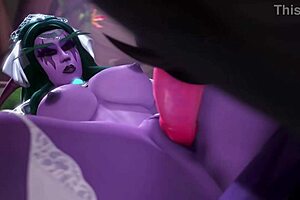 3D Porn: Tyrande Jaina Alexstrasza and Elves in Emotional Anime Hentai Music Scene