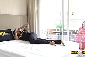 She stripped naked and got her pussy and ass fucked